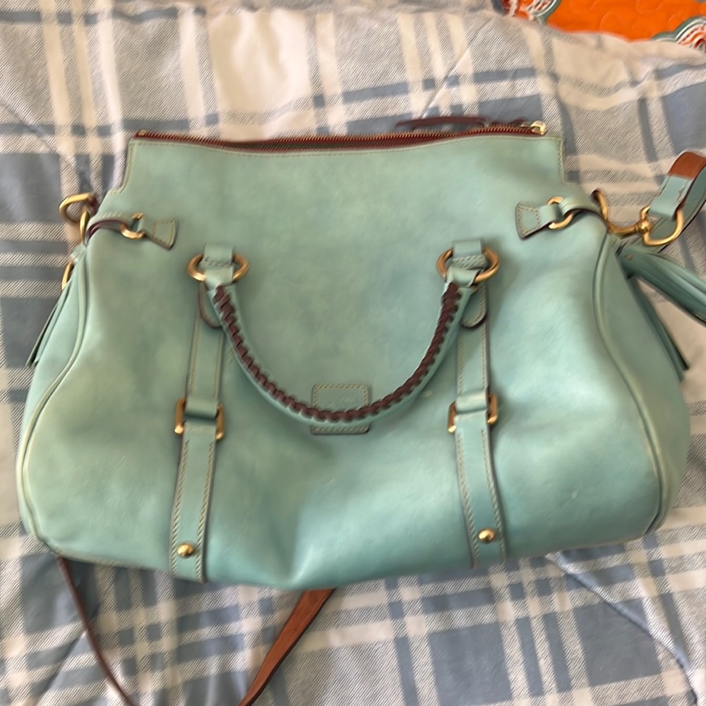 Dooney Bourke robin eggs blue tote